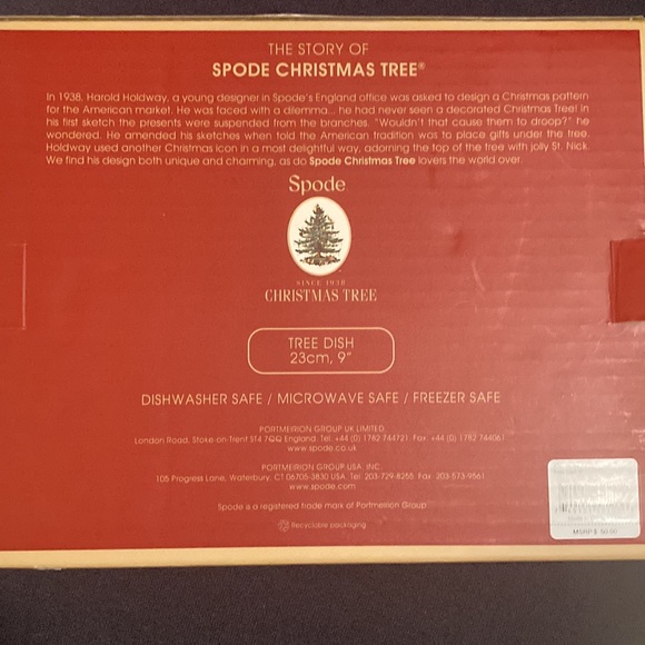 SPODE Christmas Tree Dish Spode Christmas Tree Shaped Dish Fine Earthenware - Picture 5 of 9